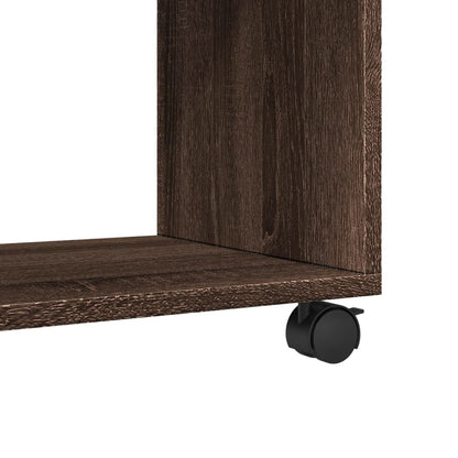 vidaXL Meuble à roulettes marron aspect chêne 72x33x42,5 cm bois d'ingénierie
