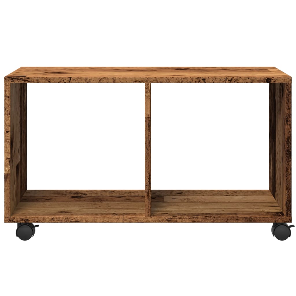 vidaXL Meuble de rangement à roulettes aspect bois de récupération 72x33x42,5 cm en bois d'ingénierie