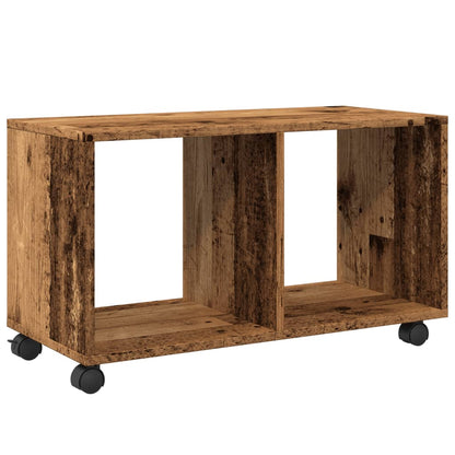 vidaXL Meuble de rangement à roulettes aspect bois de récupération 72x33x42,5 cm en bois d'ingénierie