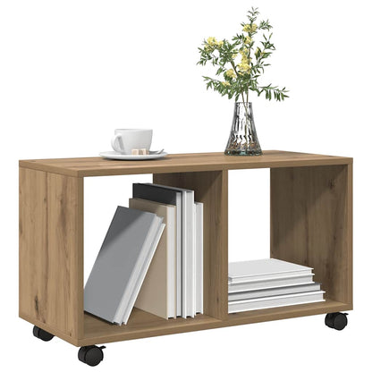 vidaXL Meuble à roulettes Chêne Artisanal 72x33x42,5 cm Bois d'ingénierie