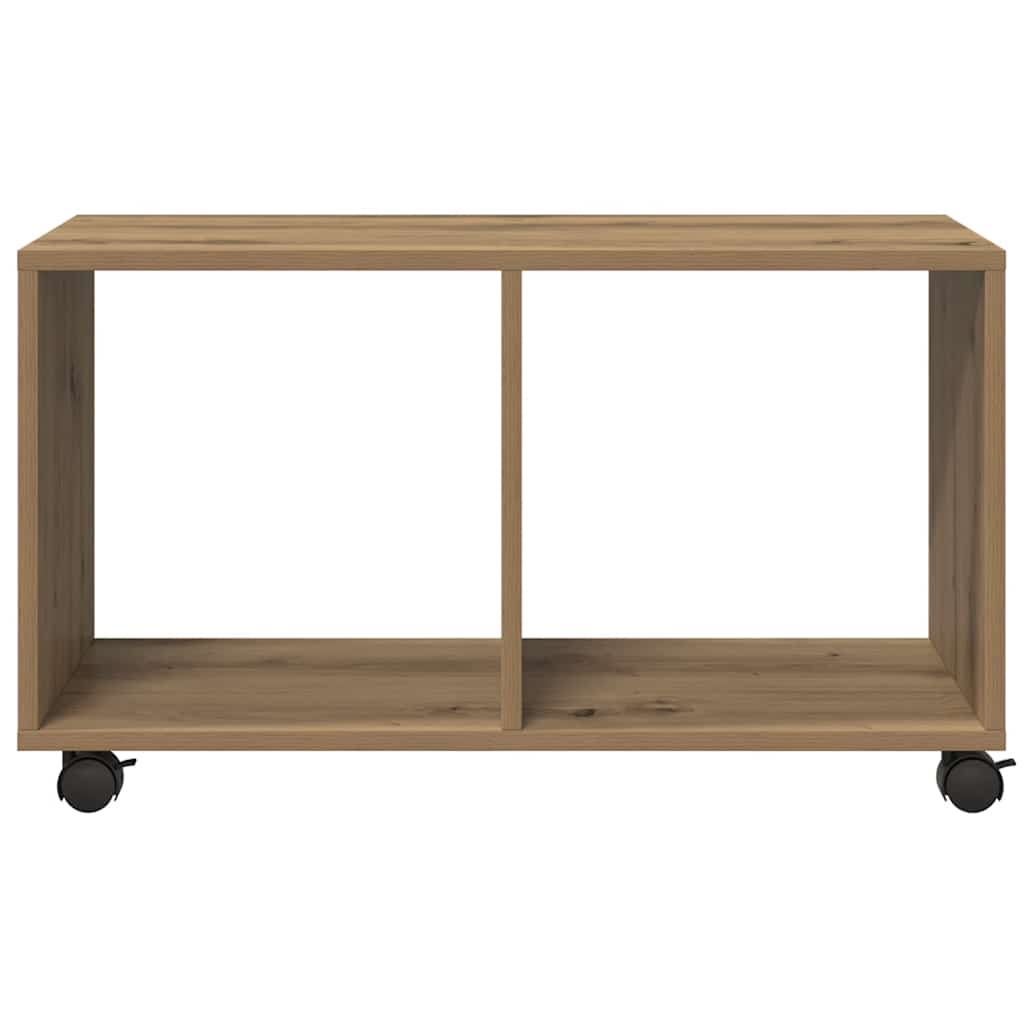vidaXL Meuble à roulettes Chêne Artisanal 72x33x42,5 cm Bois d'ingénierie