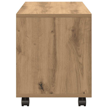vidaXL Meuble à roulettes Chêne Artisanal 72x33x42,5 cm Bois d'ingénierie