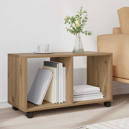 vidaXL Meuble à roulettes Chêne Artisanal 72x33x42,5 cm Bois d'ingénierie