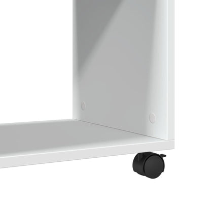 vidaXL Beistelltisch mit Rollen Weiß 70x35x60 cm Holzwerkstoff