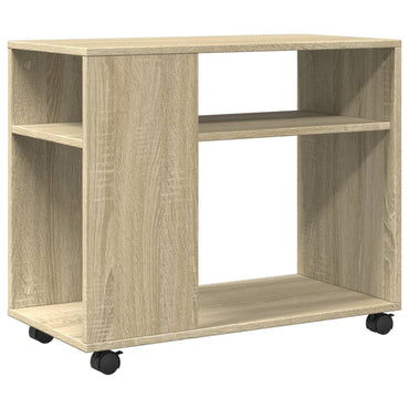 vidaXL Table d'appoint à roulettes chêne Sonoma 70x35x60 cm Bois d'ingénierie