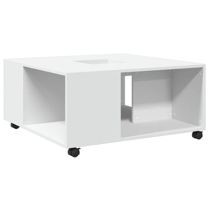 vidaXL Table basse blanc 80x80x40 cm aggloméré
