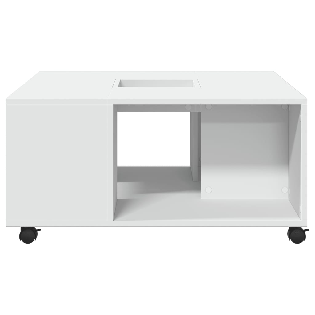 vidaXL Table basse blanc 80x80x40 cm aggloméré