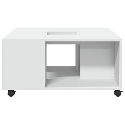 vidaXL Table basse blanc 80x80x40 cm aggloméré