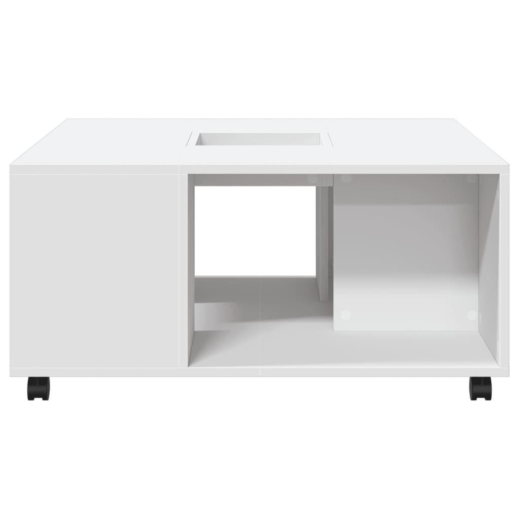 vidaXL Table basse blanc 80x80x40 cm aggloméré