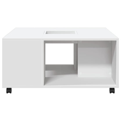 vidaXL Table basse blanc 80x80x40 cm aggloméré