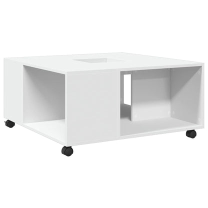 vidaXL Table basse blanc 80x80x40 cm aggloméré