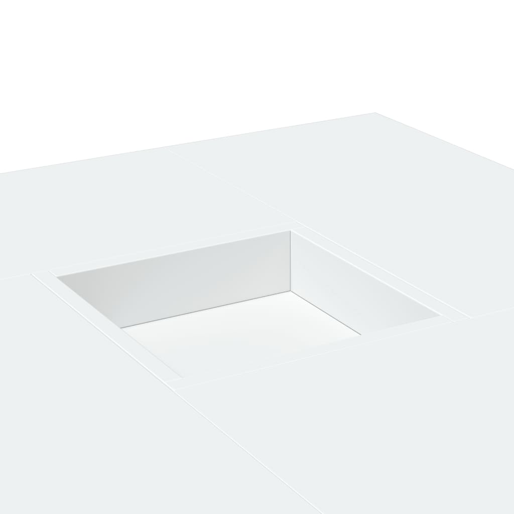 vidaXL Table basse blanc 80x80x40 cm aggloméré