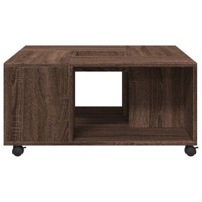 vidaXL Table basse marron aspect chêne 80x80x40 cm Bois d'ingénierie