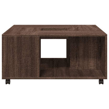 vidaXL Table basse marron aspect chêne 80x80x40 cm Bois d'ingénierie