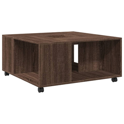 vidaXL Table basse marron aspect chêne 80x80x40 cm Bois d'ingénierie