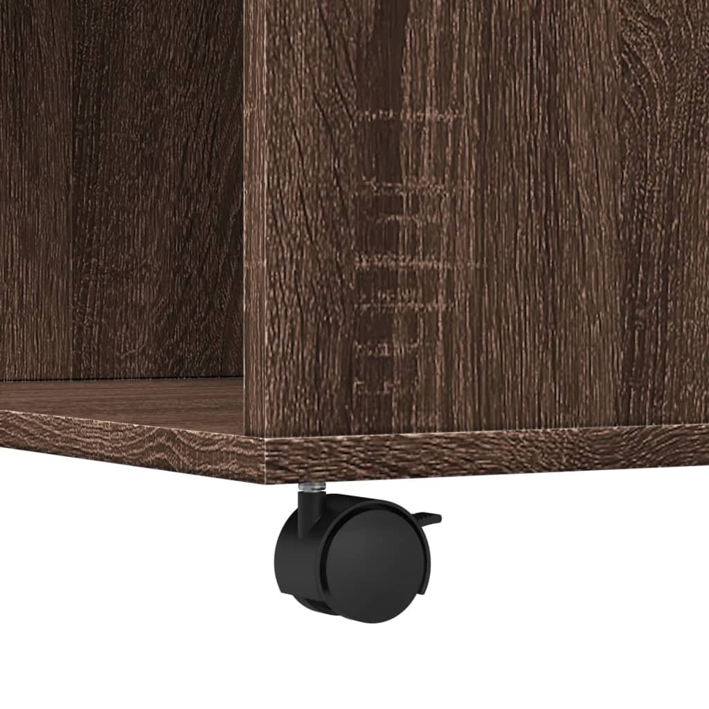 vidaXL Table basse marron aspect chêne 80x80x40 cm Bois d'ingénierie