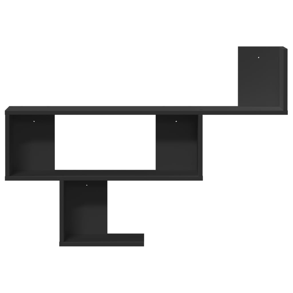 vidaXL Wandregal Schwarz 100x15x70 cm Holzwerkstoff