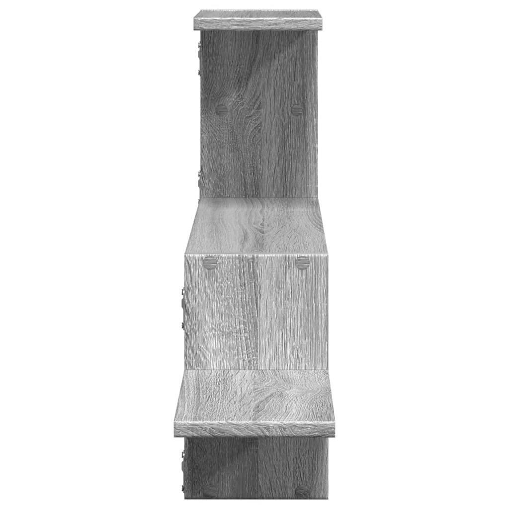 vidaXL Wandregal Grau Sonoma 104x15x49 cm Holzwerkstoff