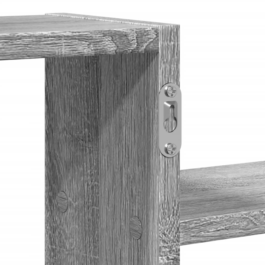 vidaXL Wandregal Grau Sonoma 104x15x49 cm Holzwerkstoff