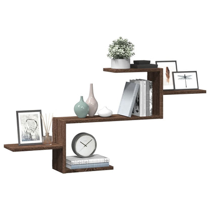 vidaXL Wandregal Braun Eichen-Optik 104x15x49 cm Holzwerkstoff