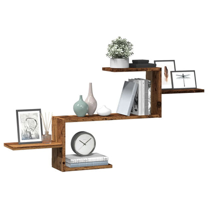 vidaXL Étagère murale aspect bois de récupération 104x15x49 cm Bois d'ingénierie