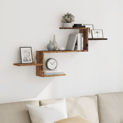 vidaXL Étagère murale aspect bois de récupération 104x15x49 cm Bois d'ingénierie