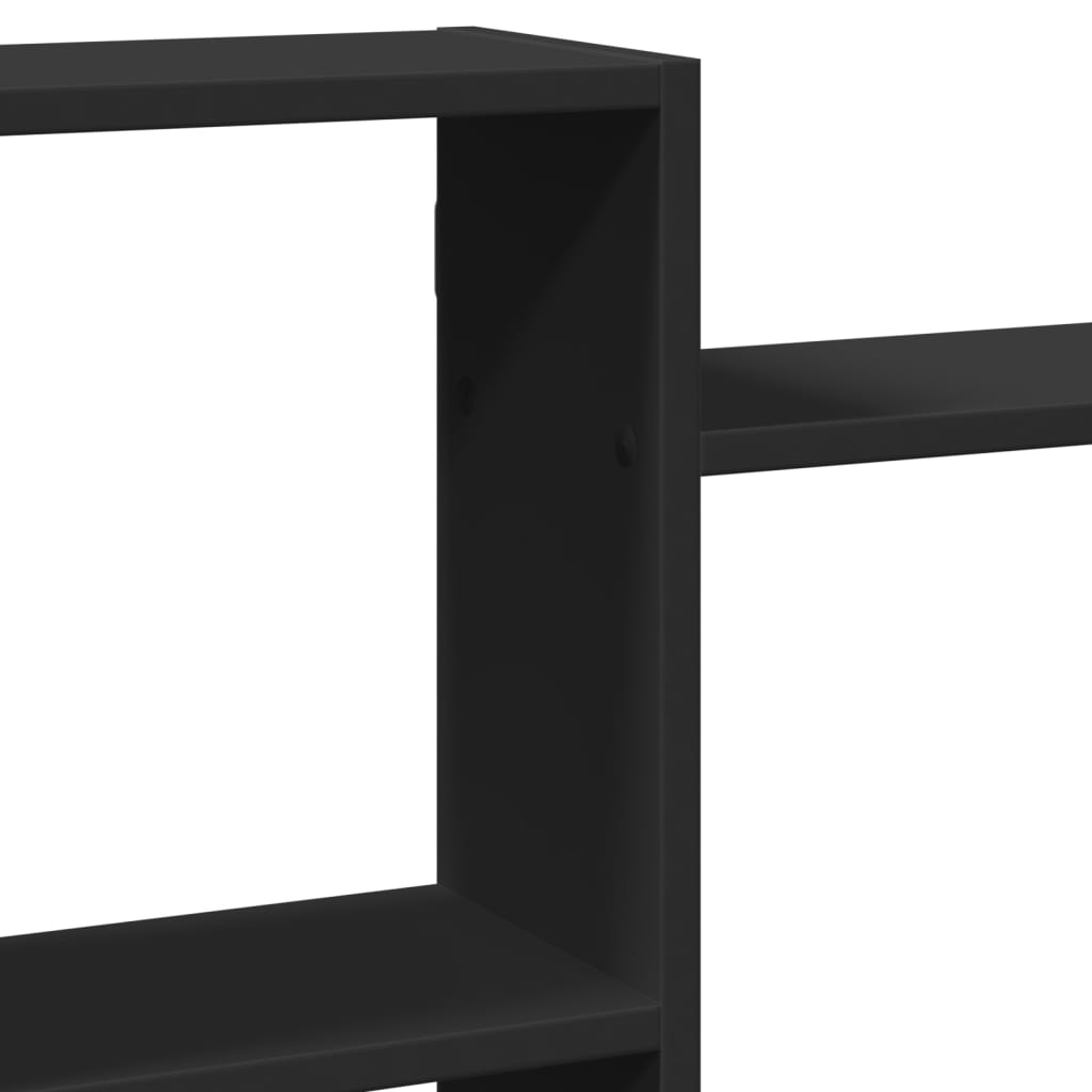 vidaXL Wandregal Schwarz 159x18x65 cm Holzwerkstoff