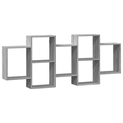 vidaXL Wandregal Grau Sonoma 159x18x65 cm Holzwerkstoff