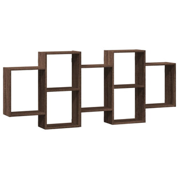 vidaXL Étagère murale aspect chêne marron 159x18x65 cm en bois d'ingénierie