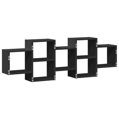 vidaXL Wandregal Schwarz 129x18x42 cm Holzwerkstoff