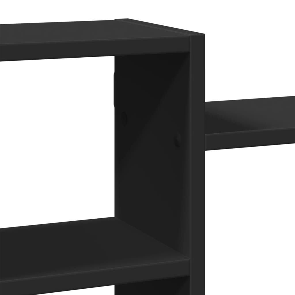 vidaXL Wandregal Schwarz 129x18x42 cm Holzwerkstoff
