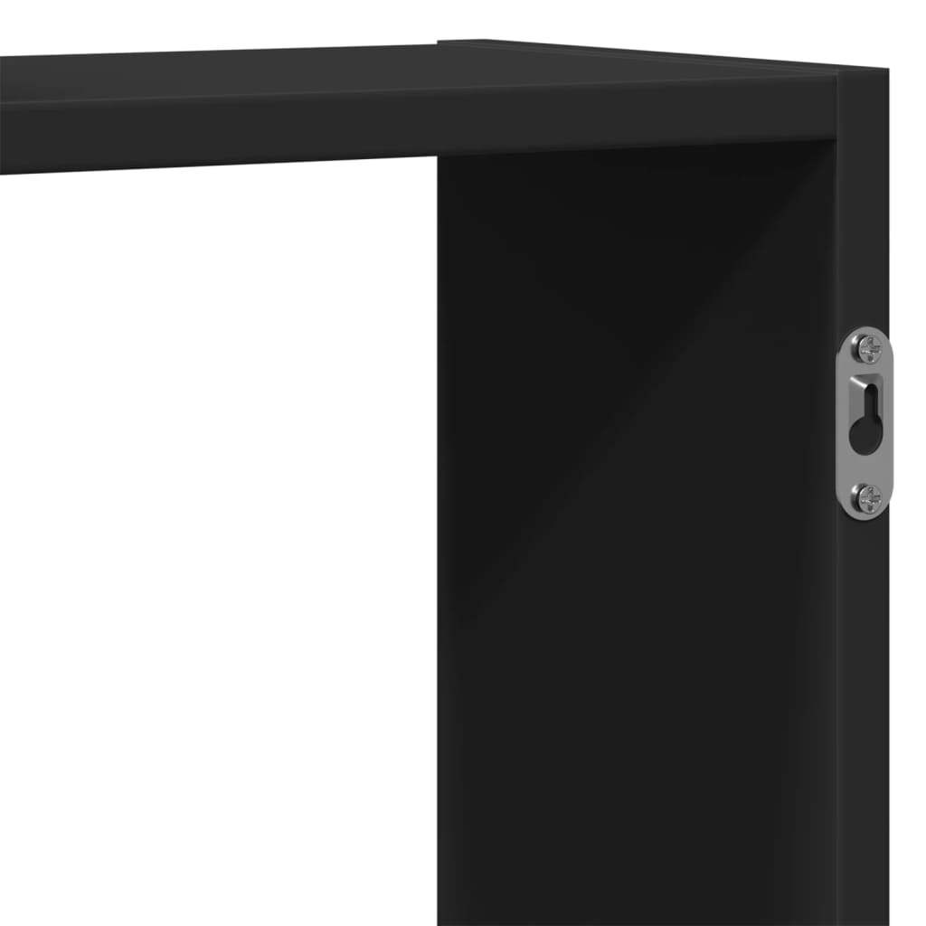 vidaXL Wandregal Schwarz 129x18x42 cm Holzwerkstoff