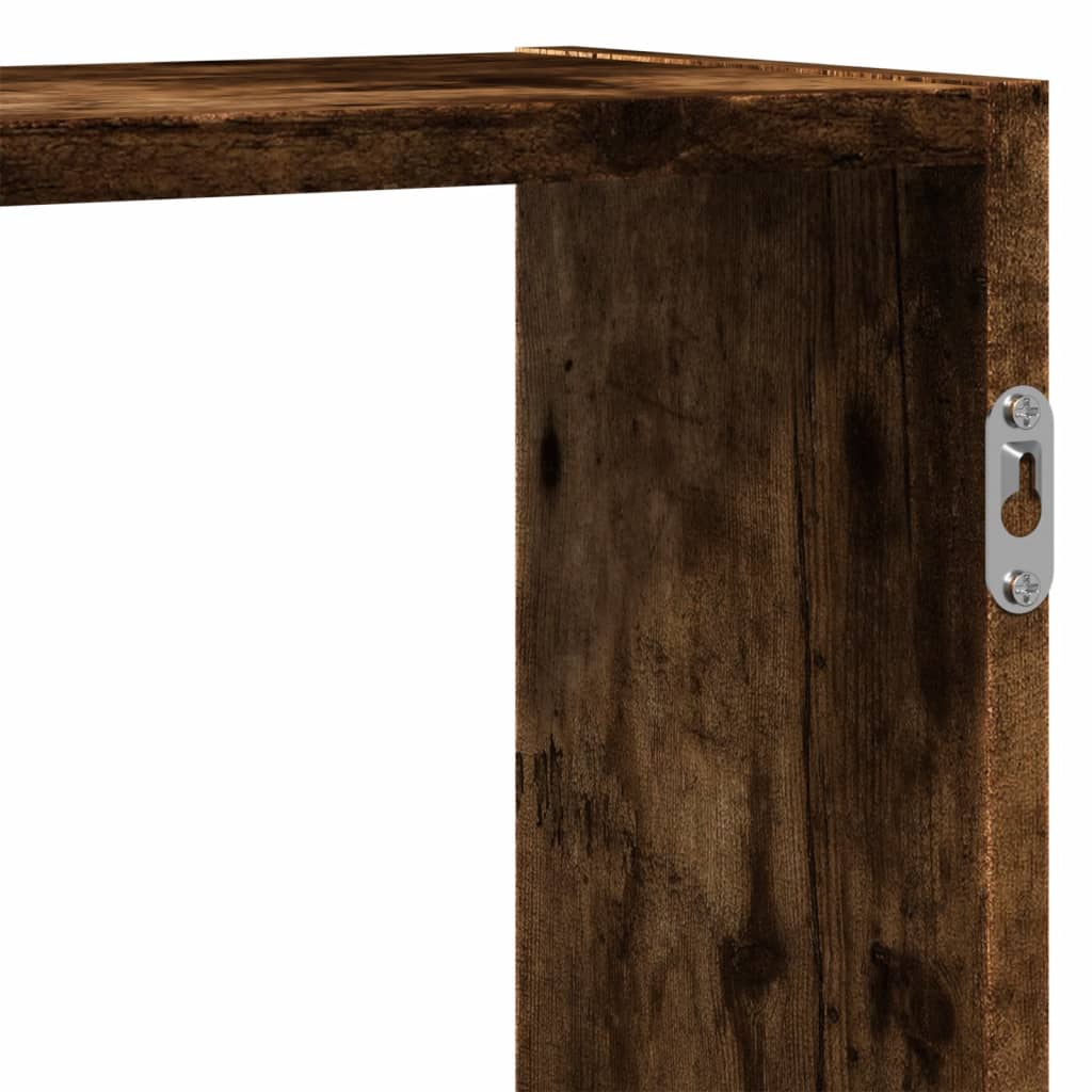 vidaXL Étagère murale chêne fumé 129x18x42 cm Bois d'ingénierie