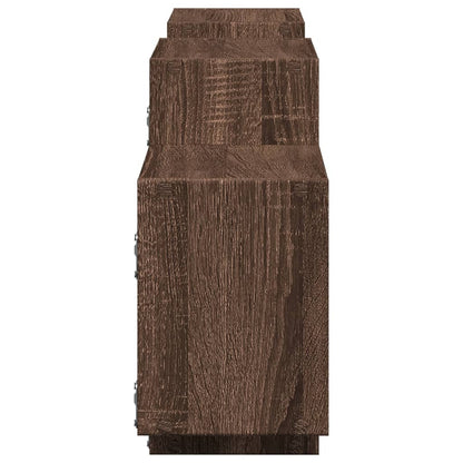 vidaXL Wandregal Braun Eichen-Optik 129x18x42 cm Holzwerkstoff
