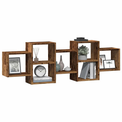vidaXL Étagère murale aspect bois de récupération 129x18x42 cm Bois d'ingénierie