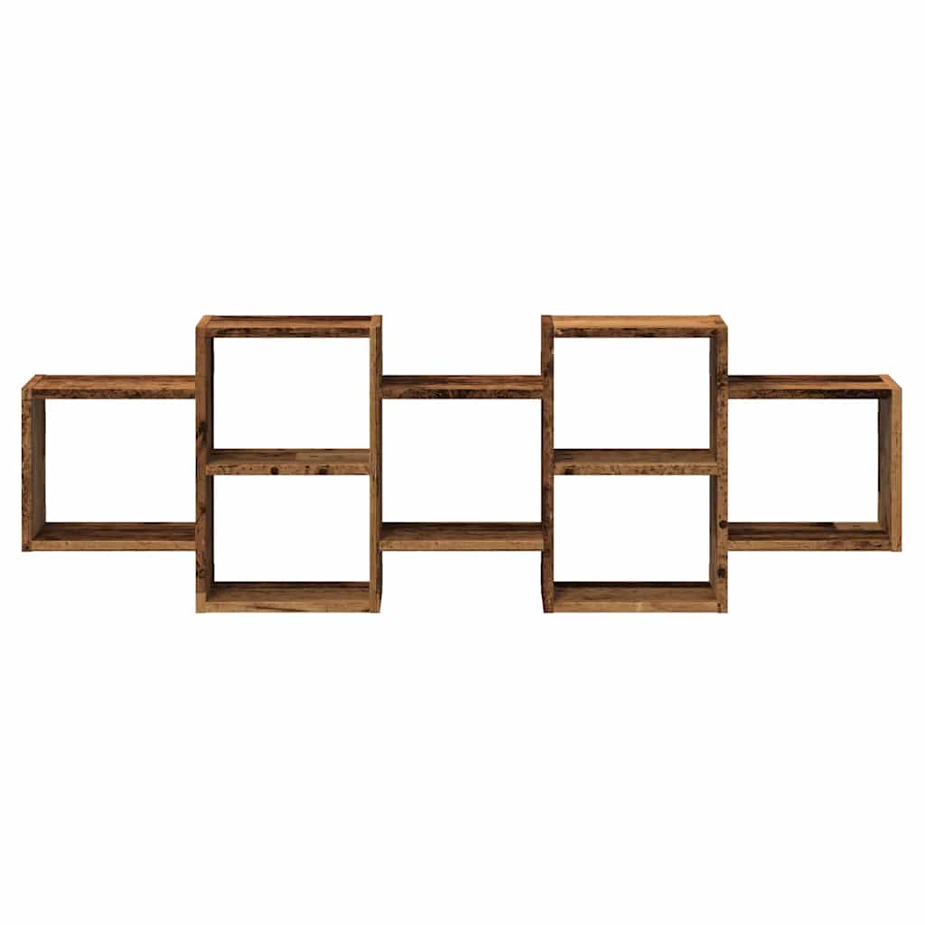 vidaXL Étagère murale aspect bois de récupération 129x18x42 cm Bois d'ingénierie