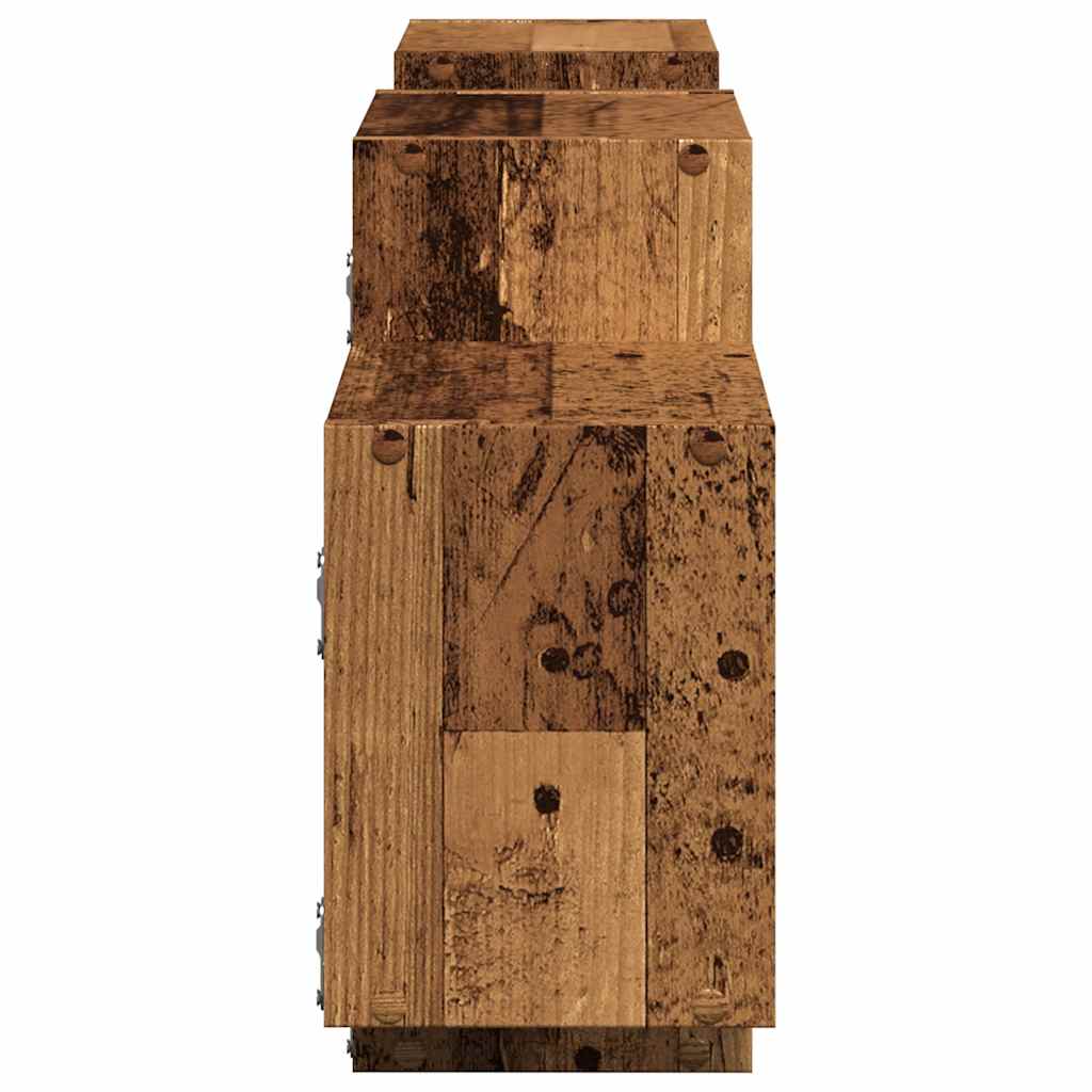 vidaXL Étagère murale aspect bois de récupération 129x18x42 cm Bois d'ingénierie