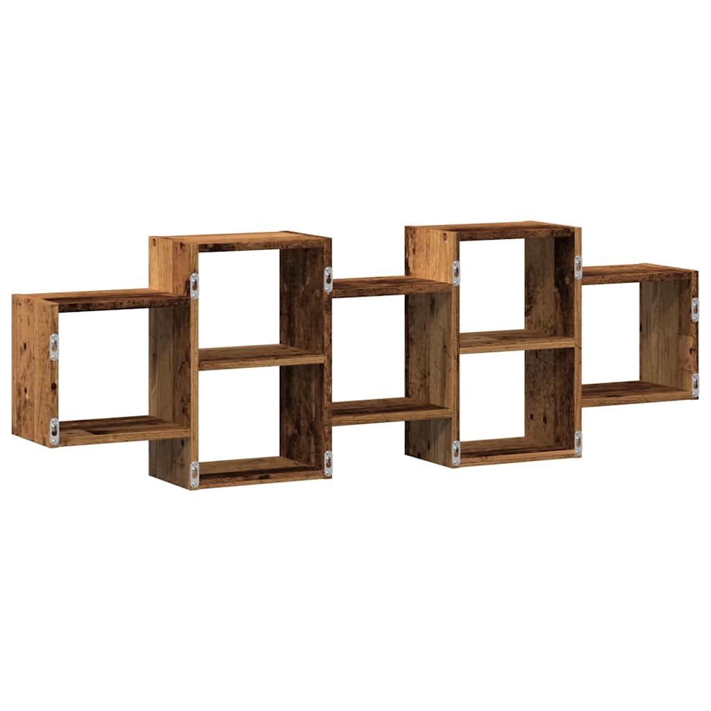 vidaXL Étagère murale aspect bois de récupération 129x18x42 cm Bois d'ingénierie