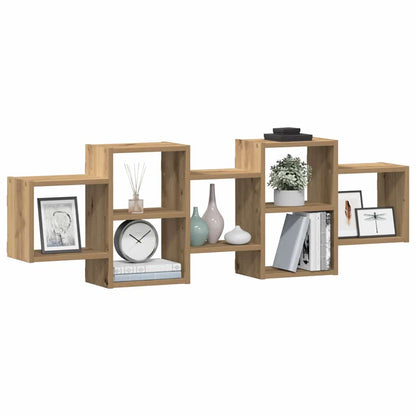 vidaXL Wandregal Artisan-Eiche 129x18x42 cm Holzwerkstoff