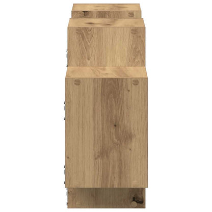 vidaXL Wandregal Artisan-Eiche 129x18x42 cm Holzwerkstoff