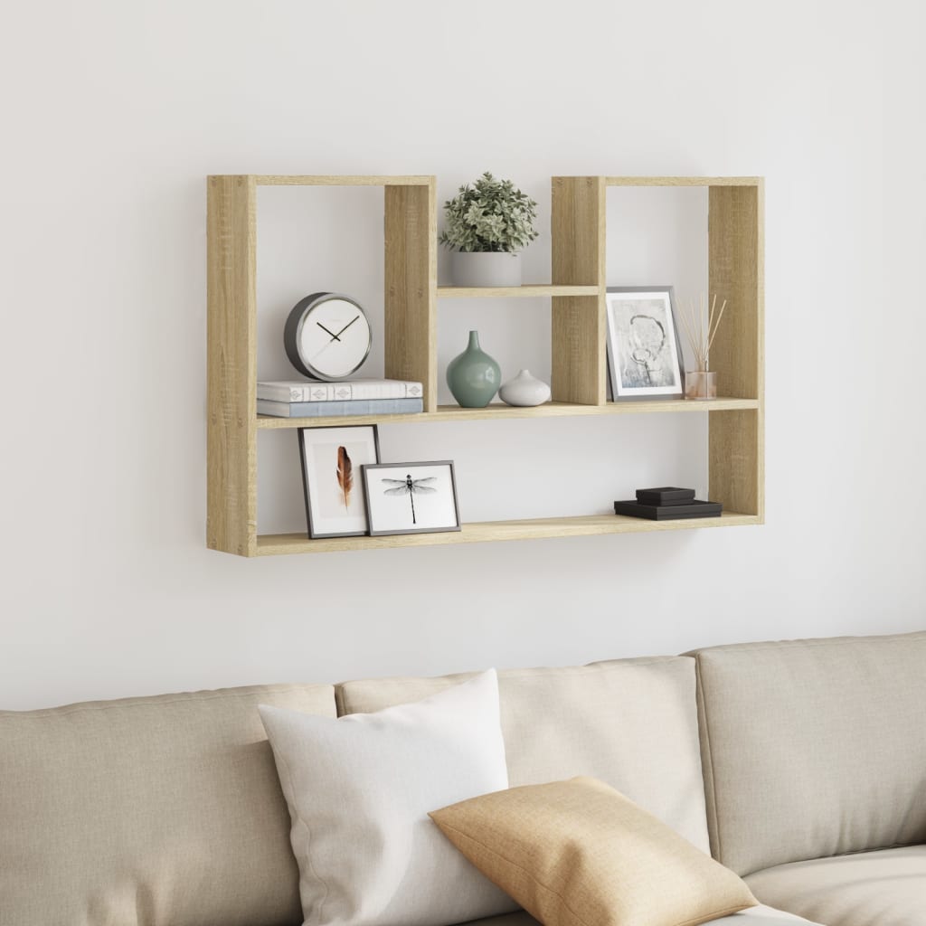 vidaXL Wandregal Sonoma-Eiche 99x15x60 cm Holzwerkstoff