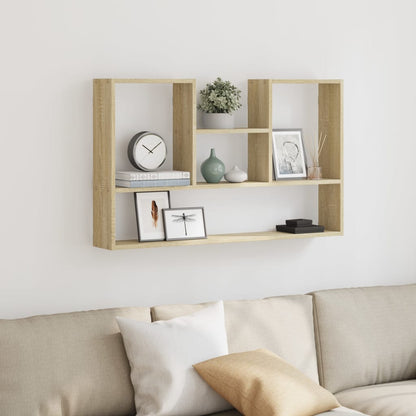 vidaXL Wandregal Sonoma-Eiche 99x15x60 cm Holzwerkstoff