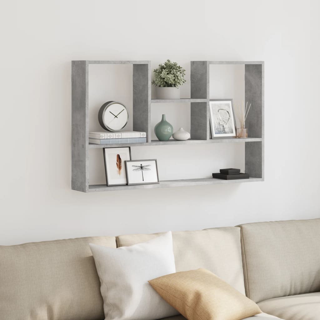 vidaXL Étagère murale gris béton 99x15x60 cm bois d'ingénierie