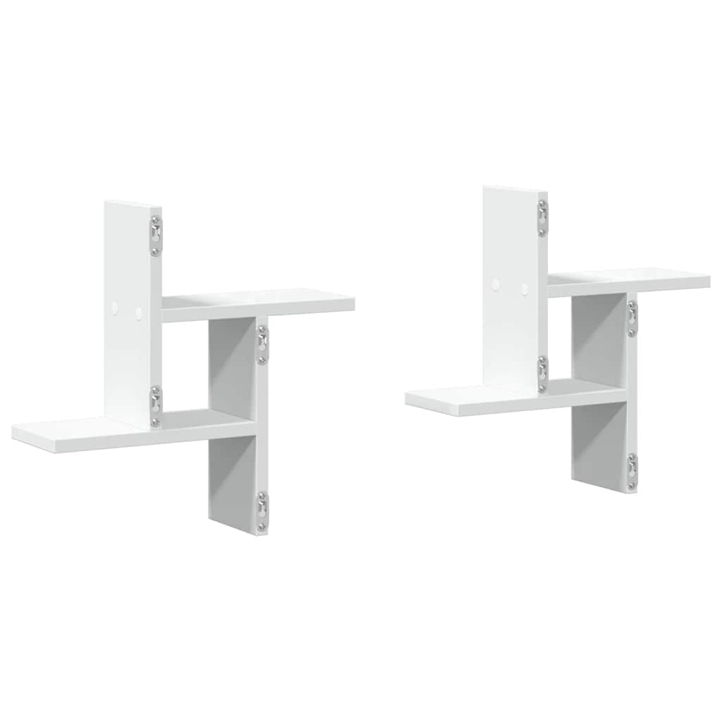 vidaXL Wandregale 2 Stk. Weiß 38x12x38 cm Holzwerkstoff