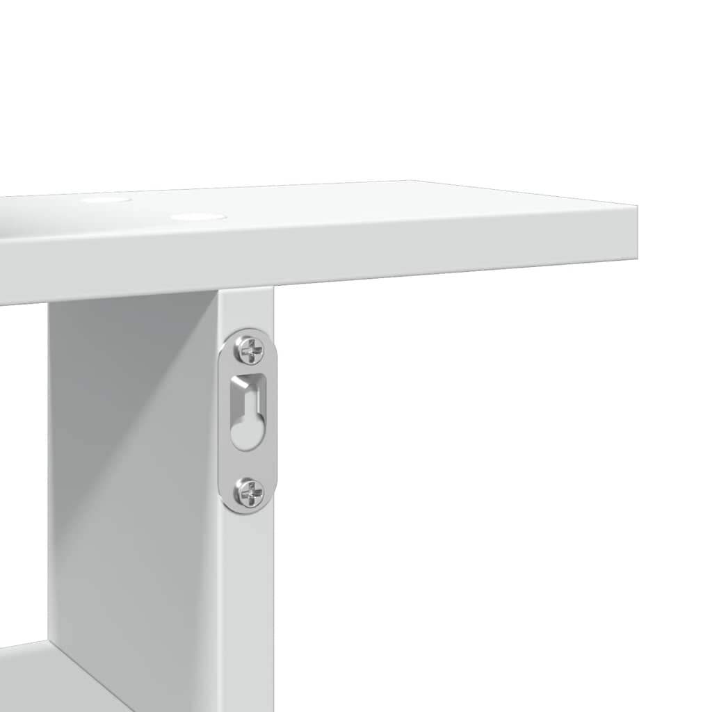 vidaXL Wandregale 2 Stk. Weiß 38x12x38 cm Holzwerkstoff