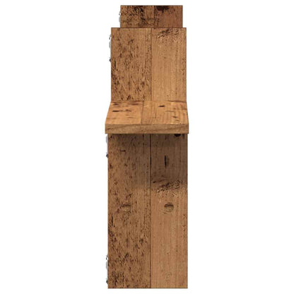 vidaXL Étagères murales 2 pcs Aspect bois de récupération 38x12x38 cm Bois d'ingénierie