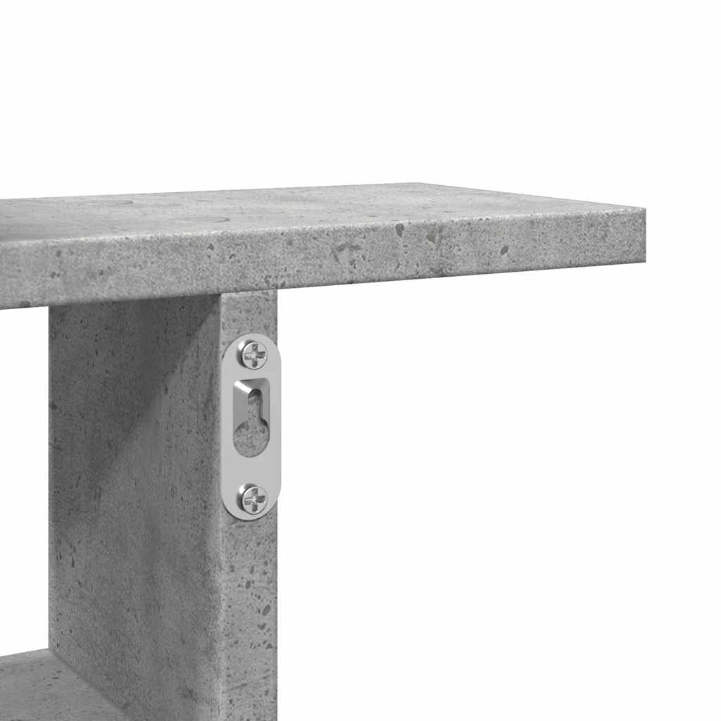 vidaXL Étagères murales 2 pcs Gris béton 50x12x50 cm Bois d'ingénierie