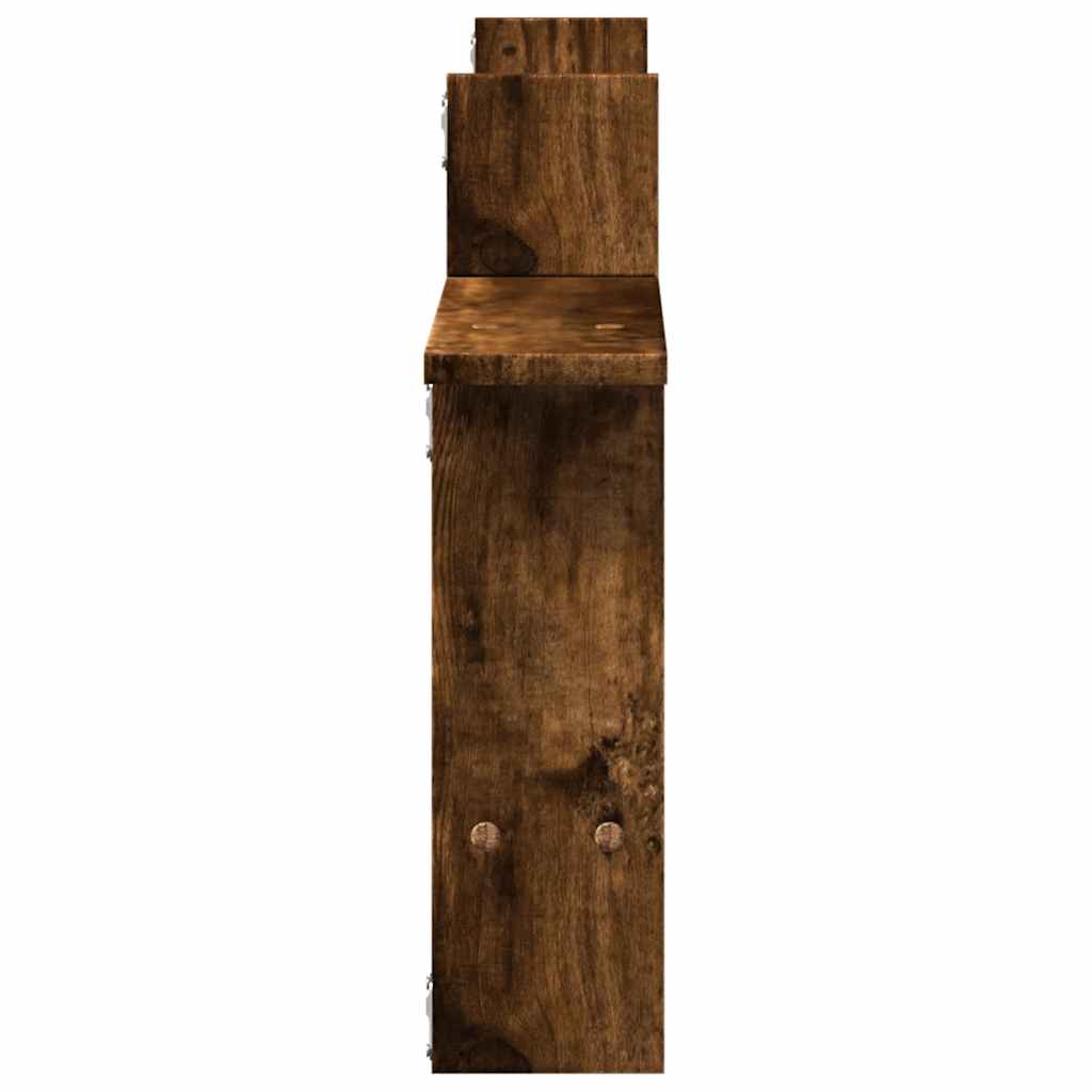 vidaXL Étagères murales 2 pcs Chêne fumé 50x12x50 cm Bois d'ingénierie