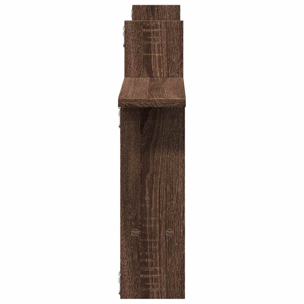 vidaXL Étagères murales 2 pcs Aspect chêne marron 50x12x50 cm Bois d'ingénierie