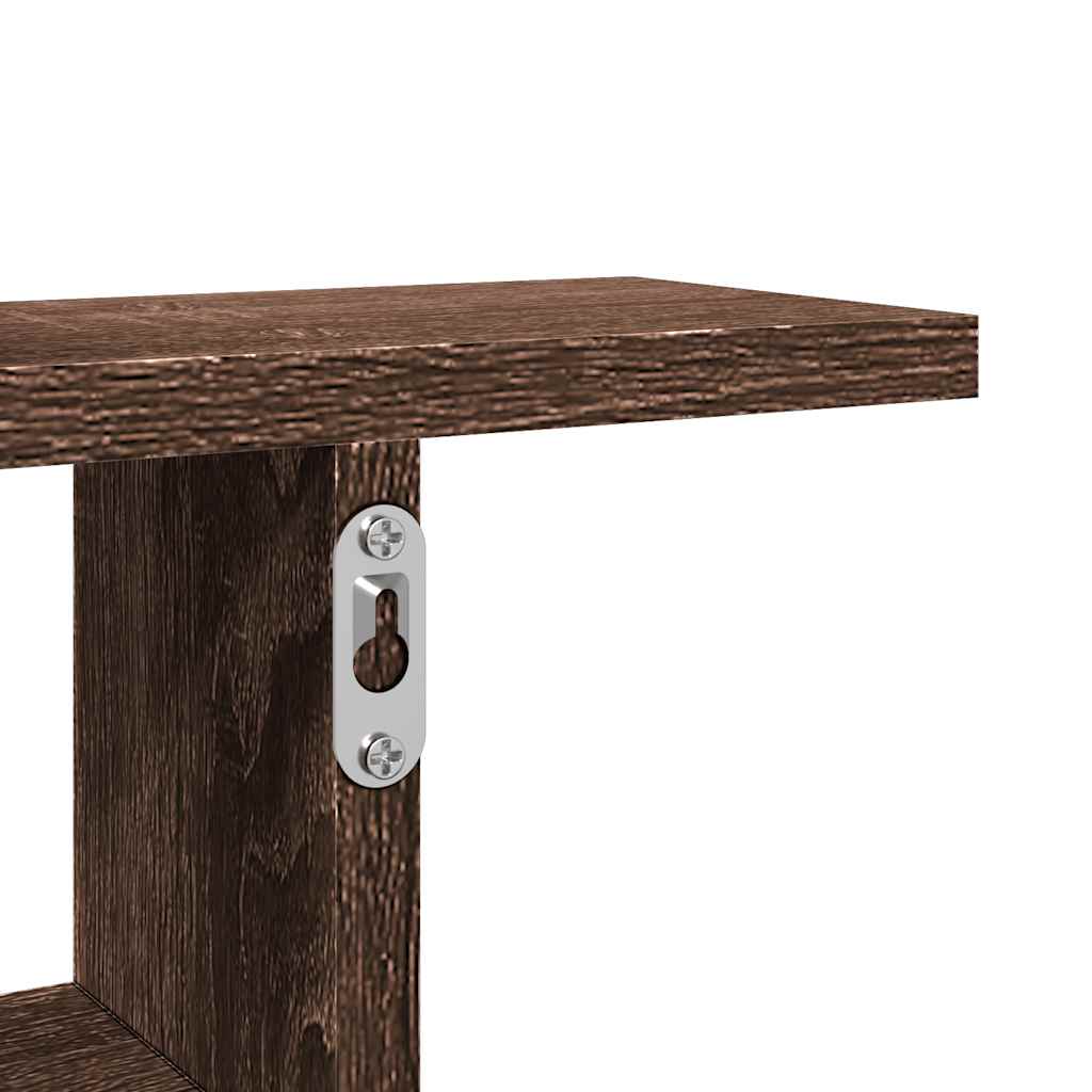 vidaXL Étagères murales 2 pcs Aspect chêne marron 50x12x50 cm Bois d'ingénierie